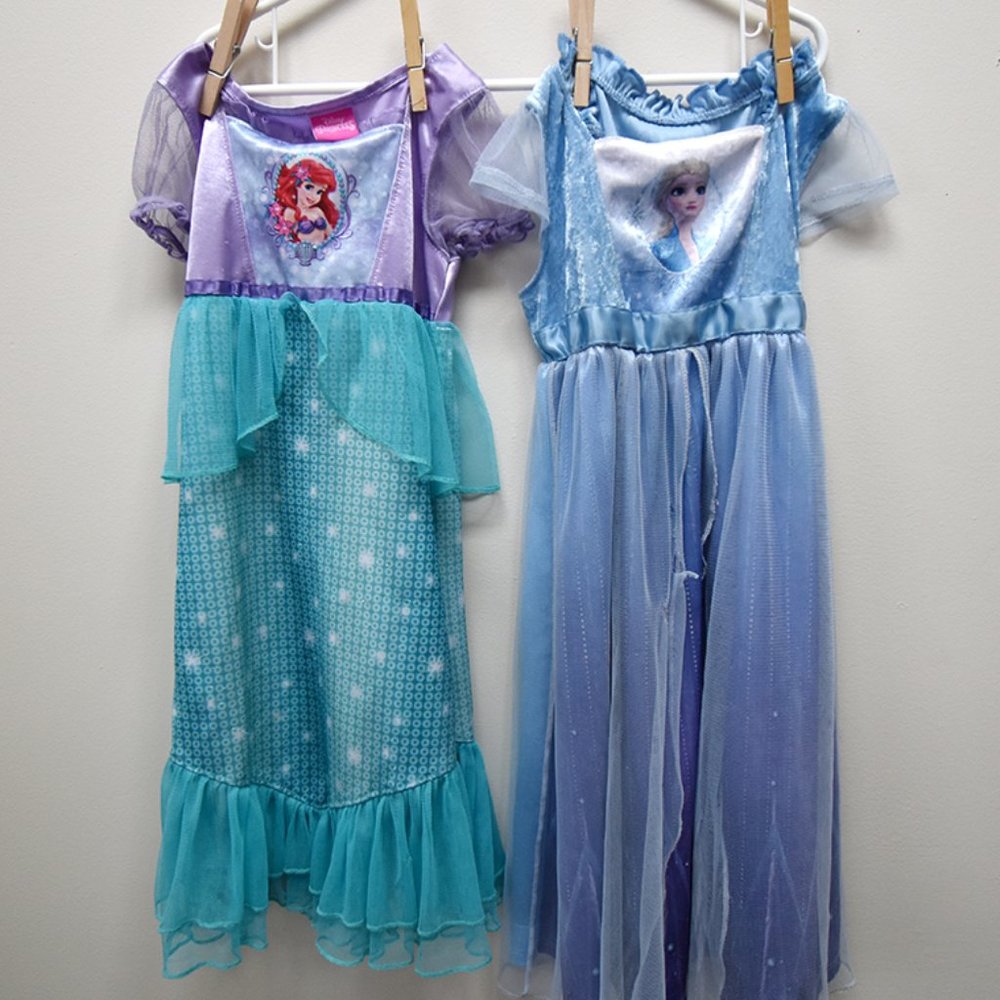 Elsa & Ariel Nightgowns and/or Dress-up Dresses